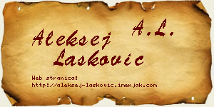 Aleksej Lasković vizit kartica